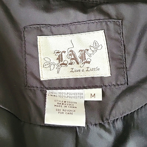 Black Windbreaker Jacket Size M - Picture 6 of 8